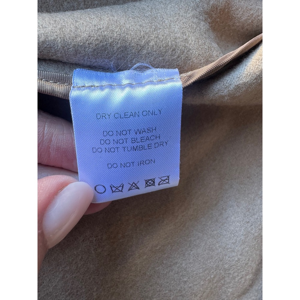 Cuyana Wool Blend Wrap Coat Beige Cream Shawl Collar Small Made in Portugal - Picture 5 of 11